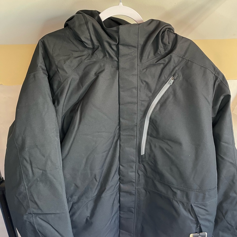 New-Under Armour Stadium Parka Gray Performance Jacket with Hood- storm proof